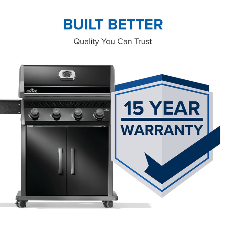 Napoleon Rogue® 525 – Premium 4-Burner Gas Grill in Sleek Black