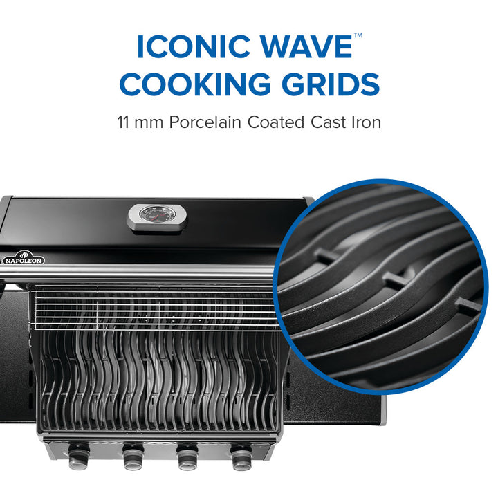 Napoleon Rogue® 525 – Premium 4-Burner Gas Grill in Sleek Black