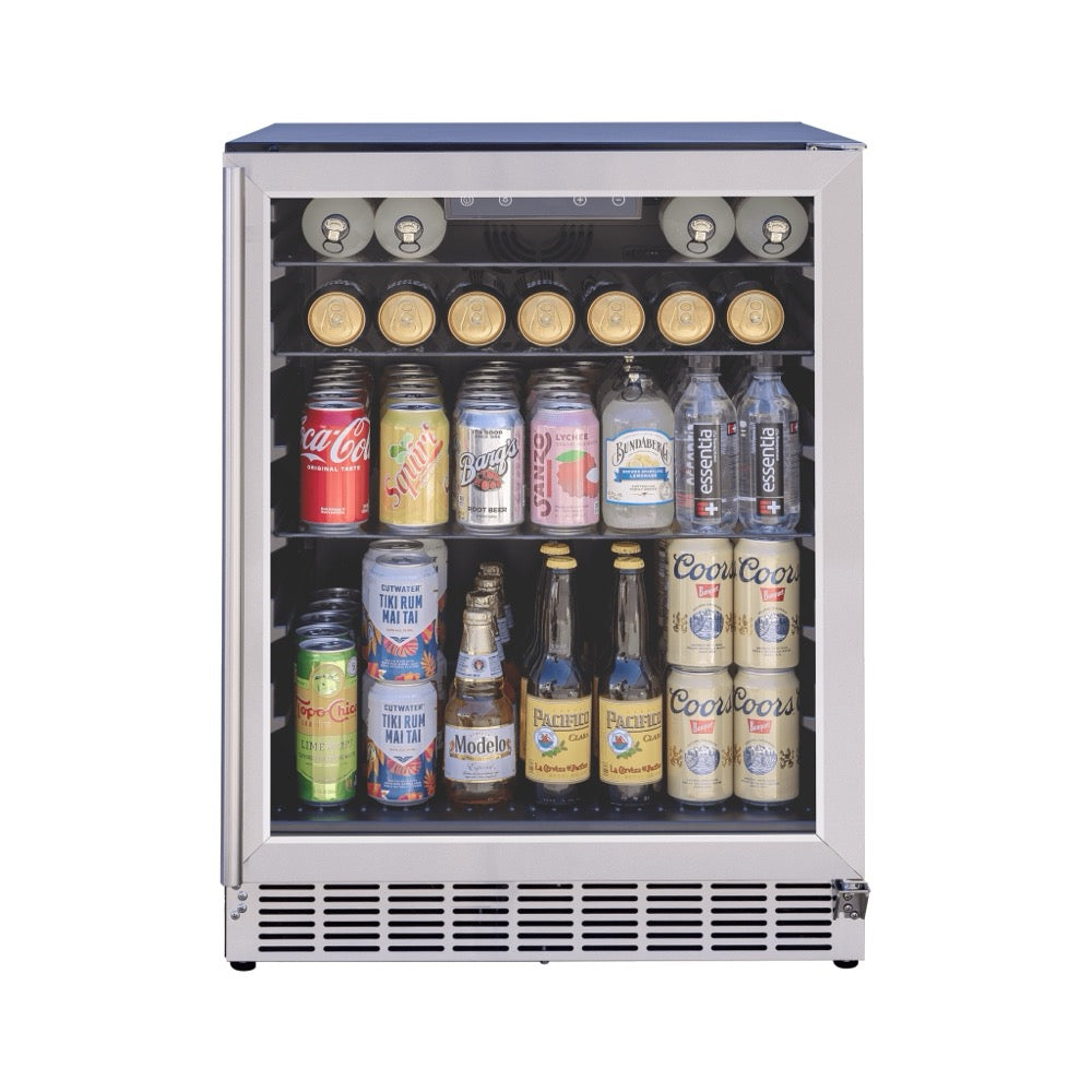 True Flame 24″ Outdoor Rated Refrigerator – Glass Door