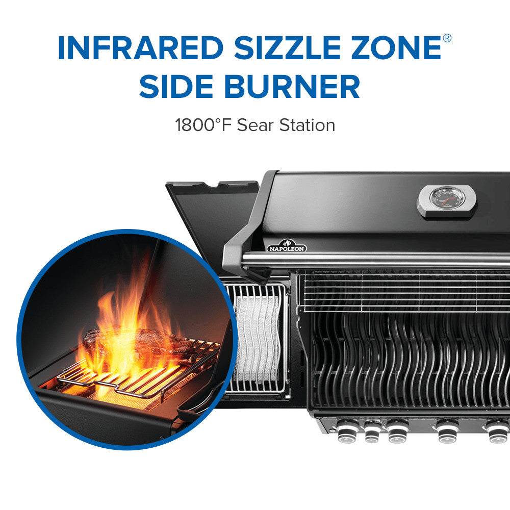 Napoleon Rogue® PRO 625 SIB – Black with Infrared Side and Rear Burner