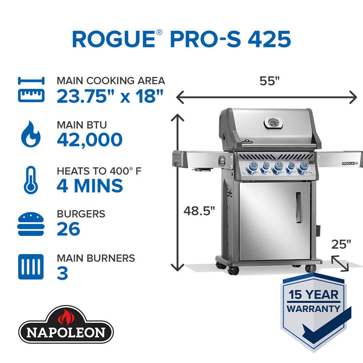 Napoleon Rogue® PRO-S 425 RSIB with Infrared Side and Rear Burner