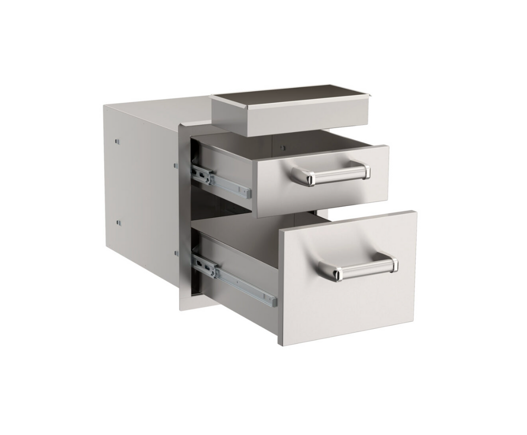 Fire Magic Flush Mounted Double Drawer