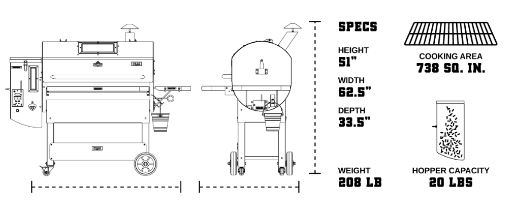 "PEAK" PRIME 2.0 WiFi Smart Pellet Grill - Green Mountain Grills