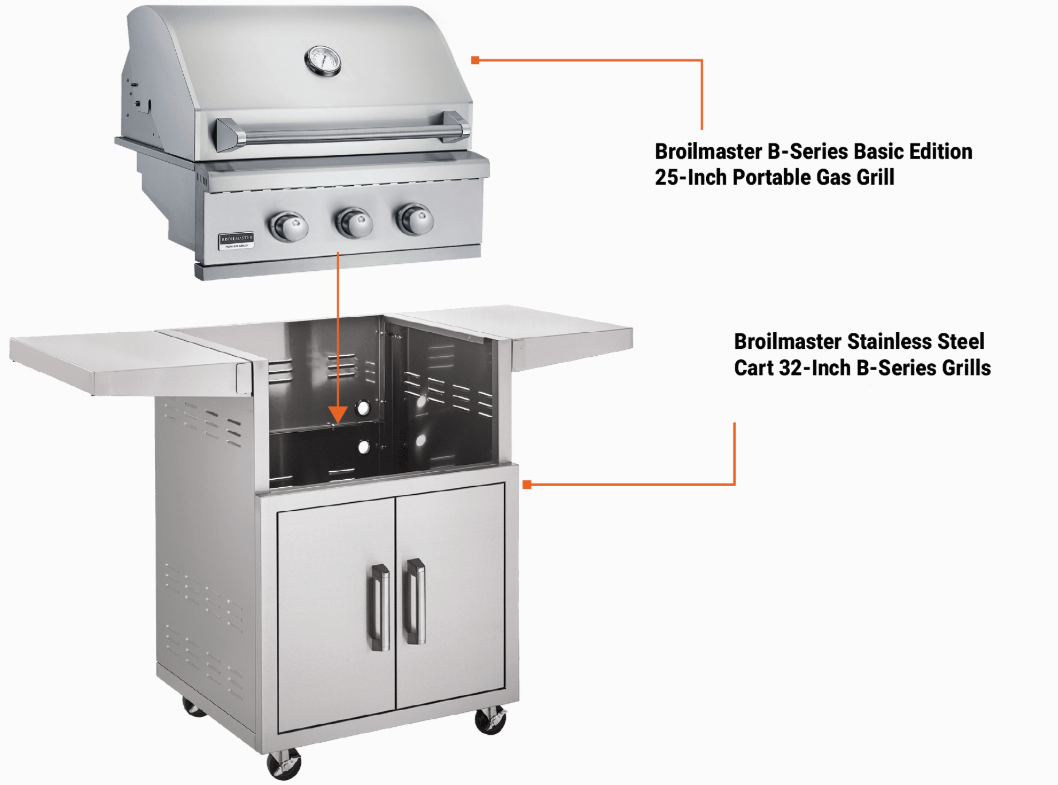 Broilmaster B-Series 25" Stainless Steel Portable Gas Grill