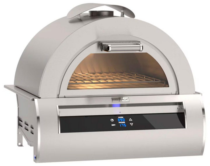 Fire Magic Pizza Oven Island Bundle - Contemporary GFRC Smoke