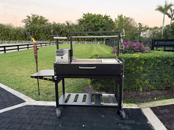 Tagwood "Chief Series" Freestanding Santa Maria Style Grill – Cold-Roll Steel & Stainless Steel