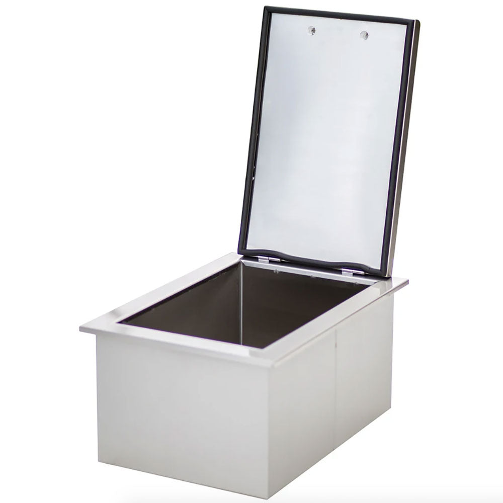 True Flame 17″ x 24″ Stainless Steel Drop-In Ice Bin Cooler with Removable Lid