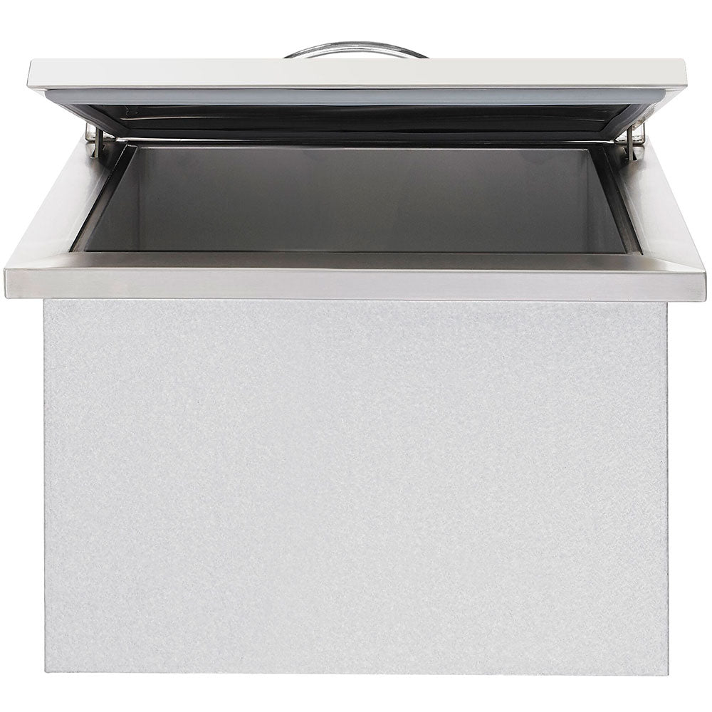 True Flame 17″ x 24″ Stainless Steel Drop-In Ice Bin Cooler with Removable Lid