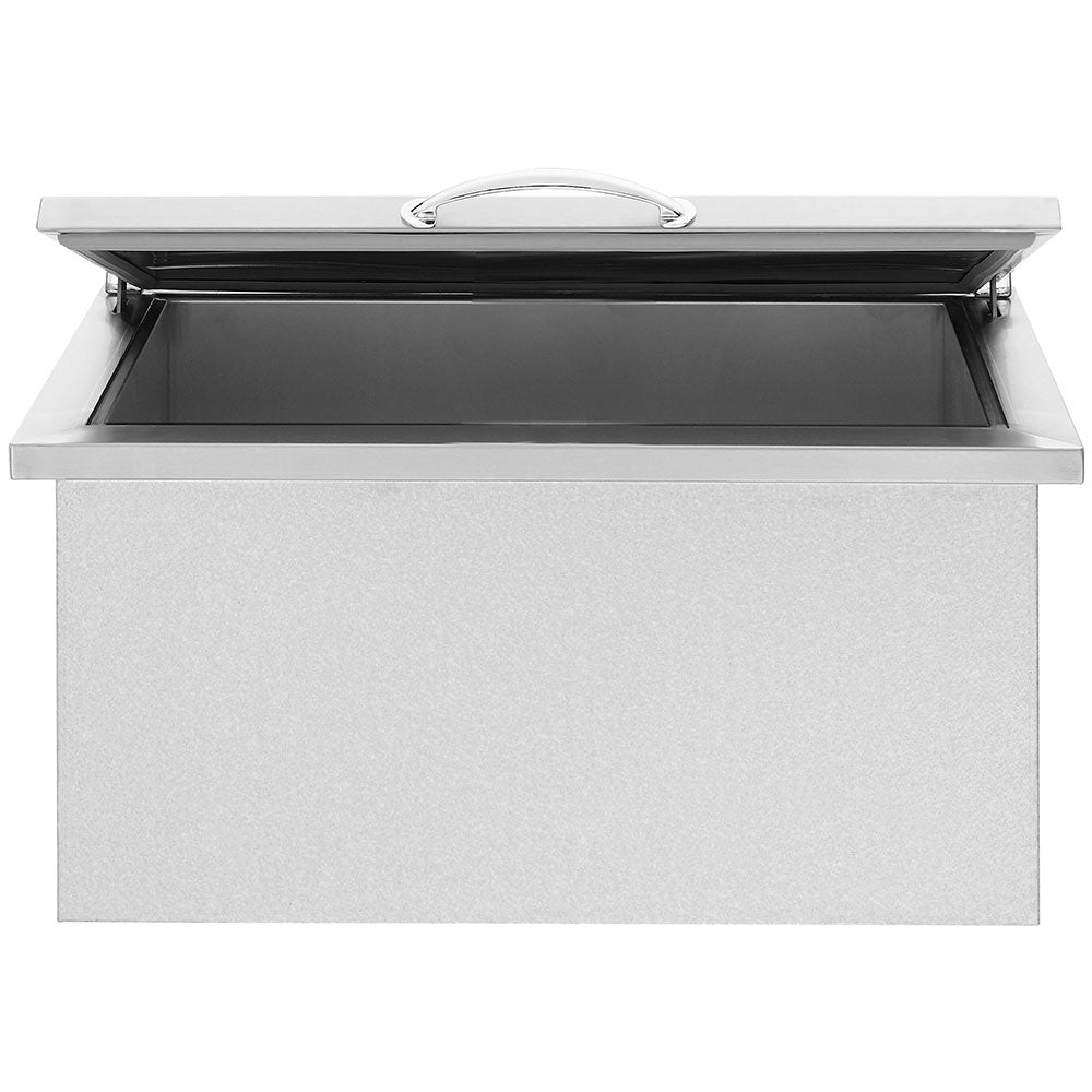 True Flame 28″ x 26″ Stainless Steel Drop-In Ice Bin Cooler with Removable Lid