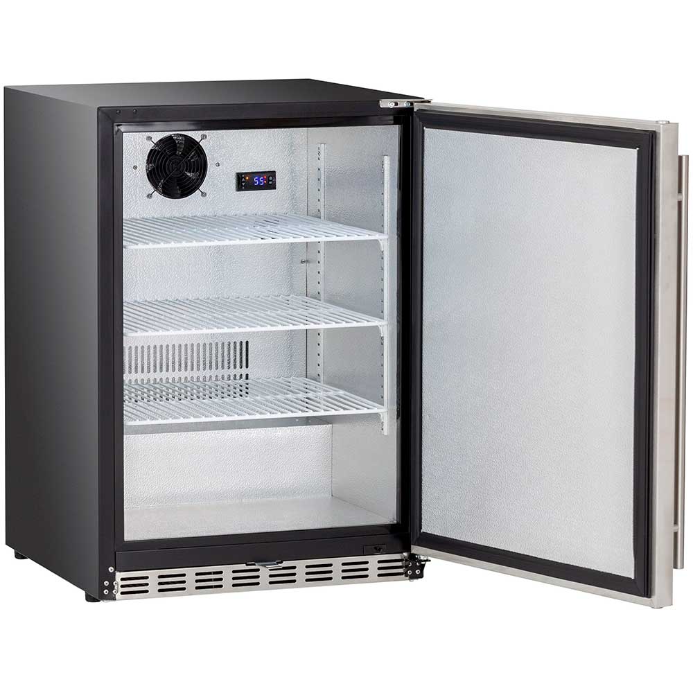True Flame 24″ Outdoor Rated Refrigerator – Stainless Steel Door