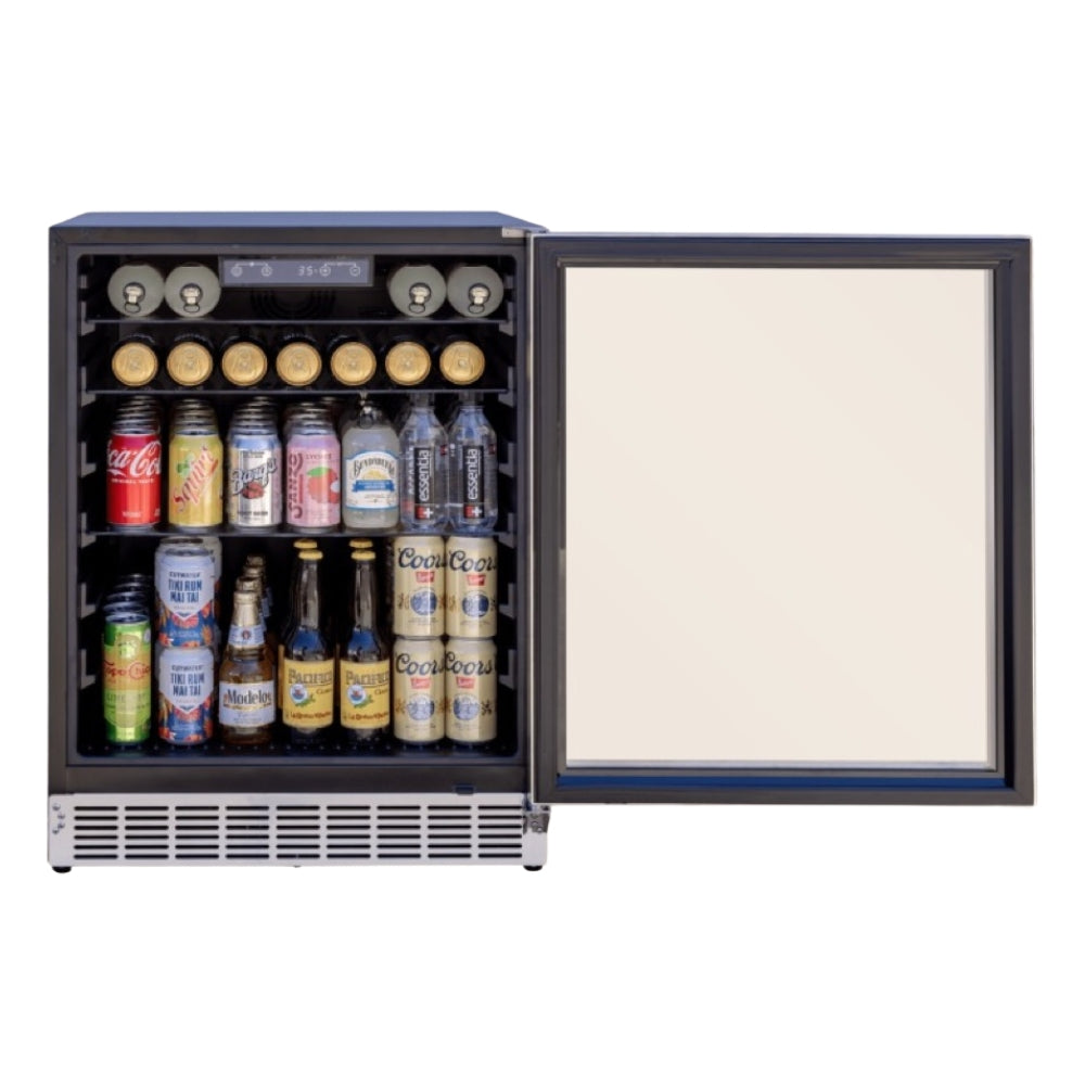 True Flame 24″ Outdoor Rated Refrigerator – Glass Door
