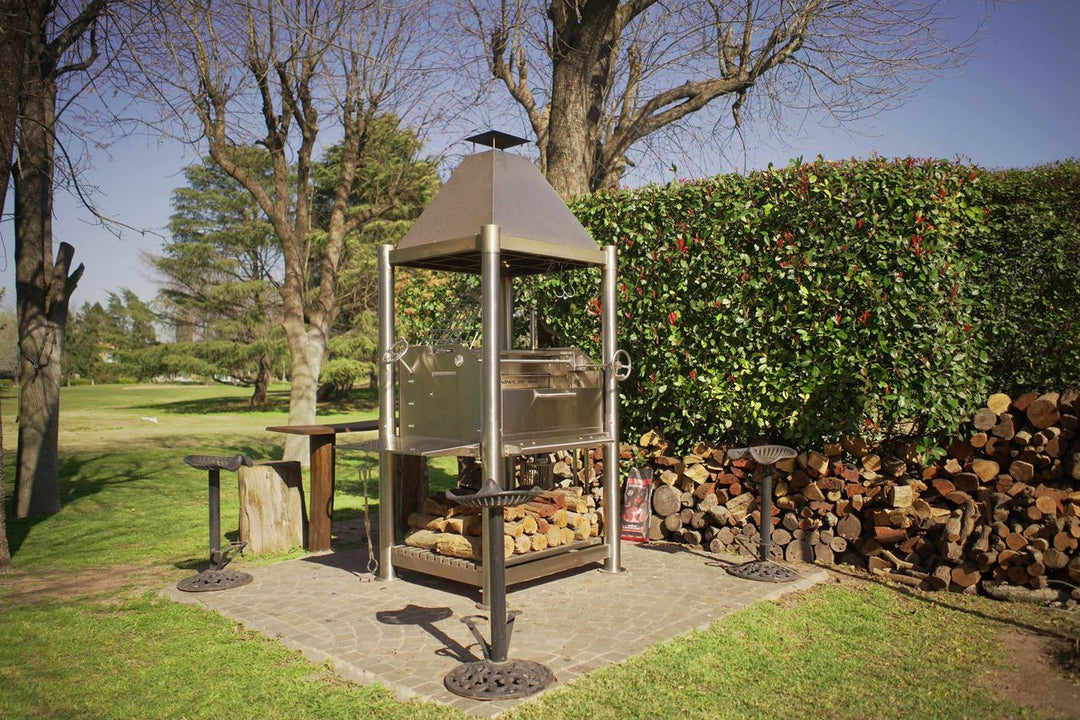 Tagwood "The Silver Bullet" Santa Maria Style Grill - Stainless Steel
