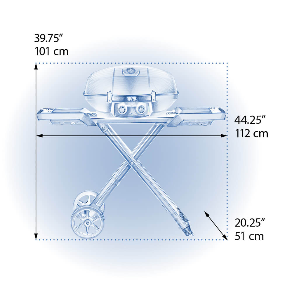 Napoleon Phantom TravelQ® PRO 285 Portable Gas Grill with Scissor Cart