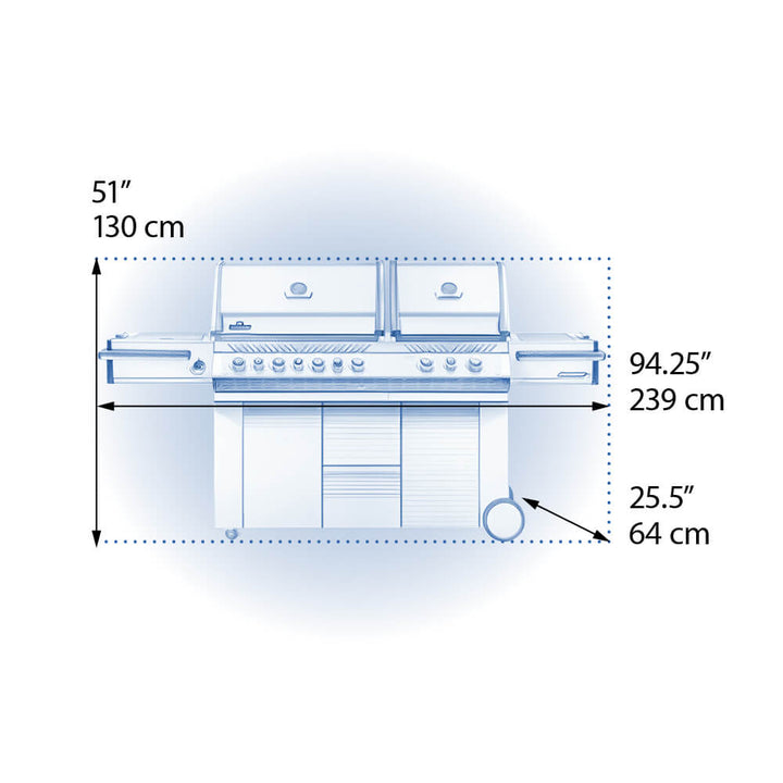 Napoleon Prestige Pro 825with Side Burner, Infrared Rear & Bottom Burner
