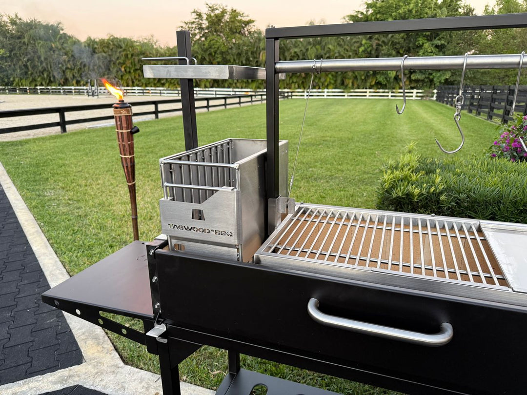 Tagwood "Chief Series" Freestanding Santa Maria Style Grill – Cold-Roll Steel & Stainless Steel