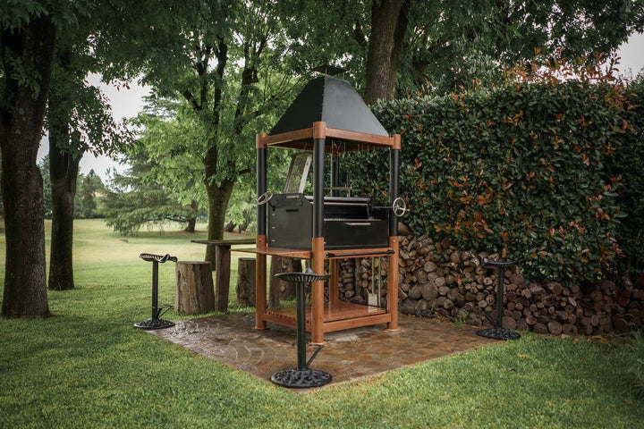 Tagwood "The Beast" Santa Maria Style Grill - Wood & Black