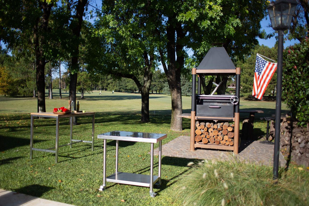 Tagwood "The Beast" Santa Maria Style Grill - Wood & Black