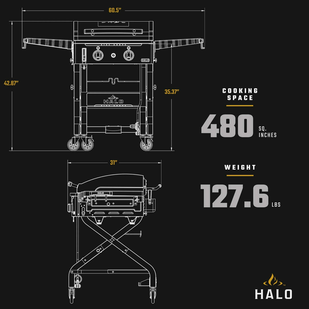 Halo Elite2B Outdoor Griddle (4 Zones)