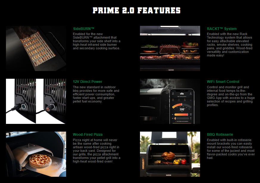 "PEAK" PRIME 2.0 WiFi Smart Pellet Grill - Green Mountain Grills