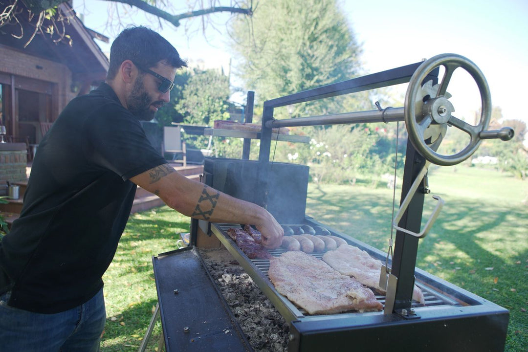 Tagwood "Chief Series" Freestanding Santa Maria Style Grill – Cold-Roll Steel & Stainless Steel