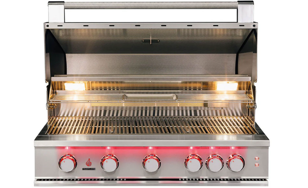 True Flame 40″ 5-Burner Gas Grill with Mobile Cart
