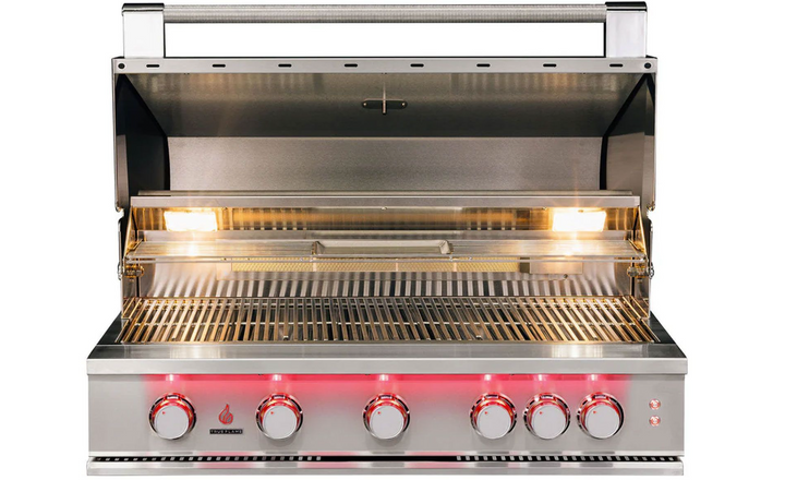 True Flame 40″ 5-Burner Gas Grill with Mobile Cart