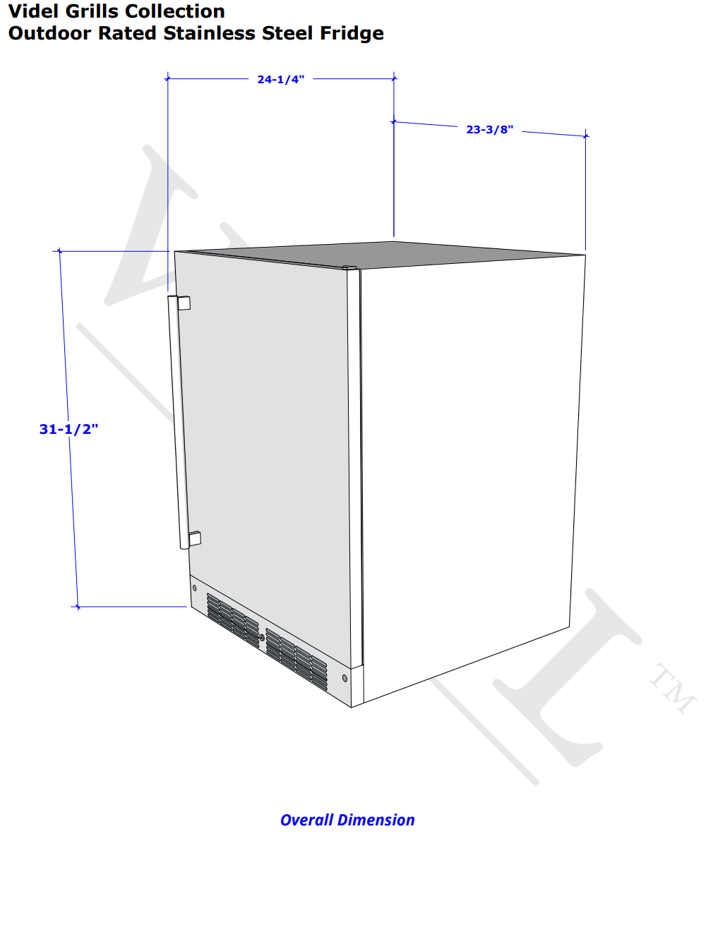 Videl USA Outdoor Premium Refrigerator