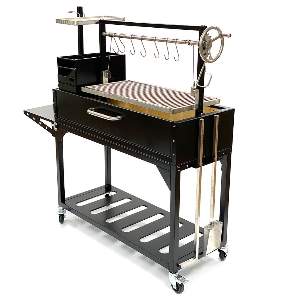 Tagwood "Chief Series" Freestanding Santa Maria Style Grill – Cold-Roll Steel & Stainless Steel