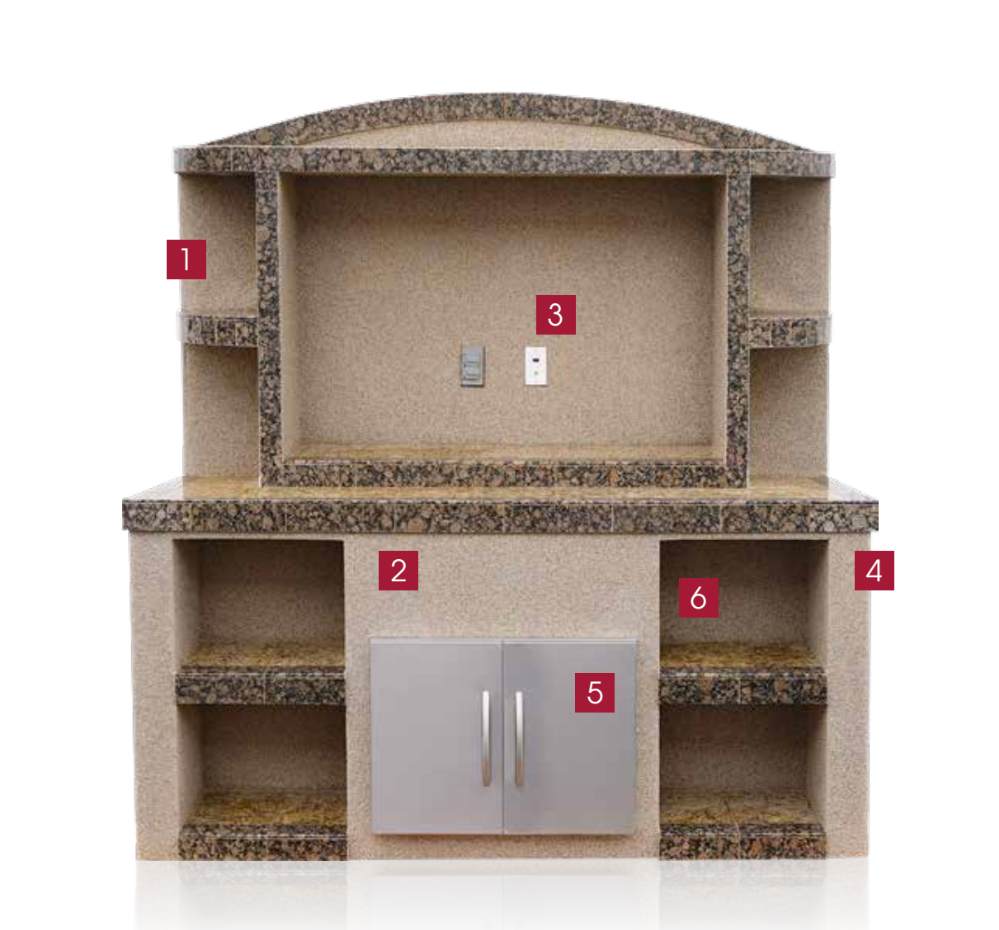 Cal Flame Crystal Outdoor Entertainment Center