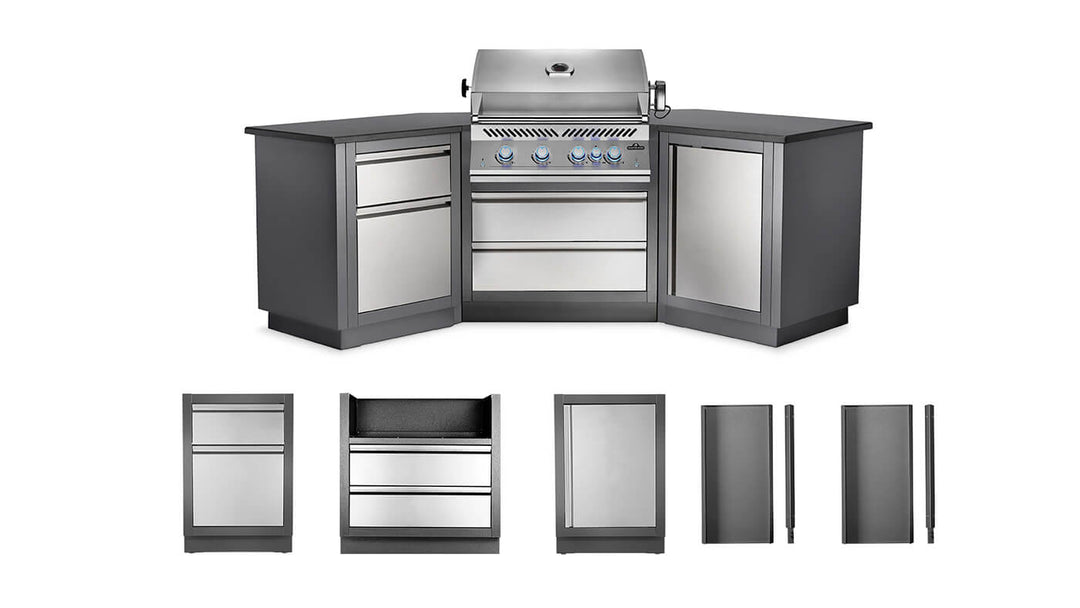 Napoleon OASIS™ 200 Modular Outdoor Kitchen Island Kit with 700 Series 32" Gas Grill