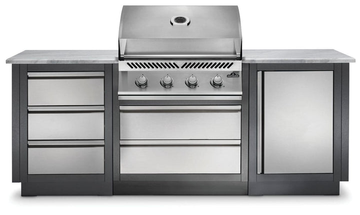 Napoleon OASIS™ 100 Modular Outdoor Kitchen Island Kit with 500 Series 32" Gas Grill