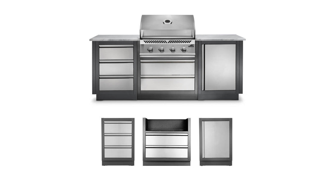 Napoleon OASIS™ 100 Modular Outdoor Kitchen Island Kit with 500 Series 32" Gas Grill