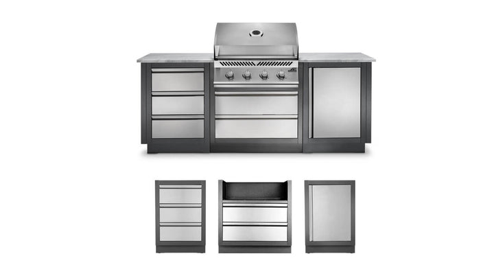 Napoleon OASIS™ 100 Modular Outdoor Kitchen Island Kit with 500 Series 32" Gas Grill