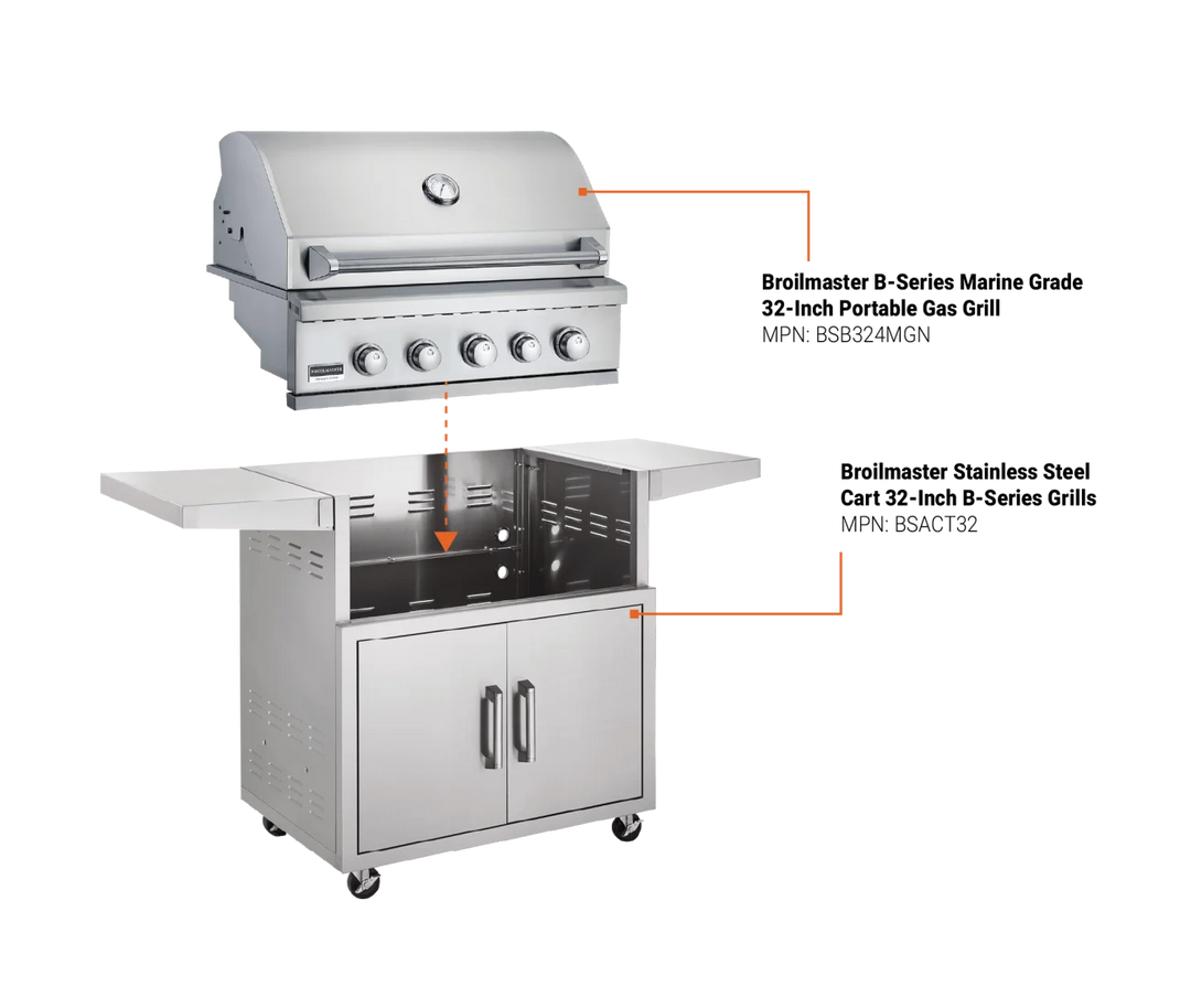 Broilmaster B-Series "Fully Loaded" 40" Portable Gas Grill