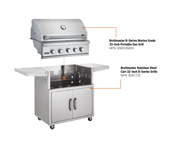 Broilmaster B-Series "Fully Loaded" 40" Portable Gas Grill