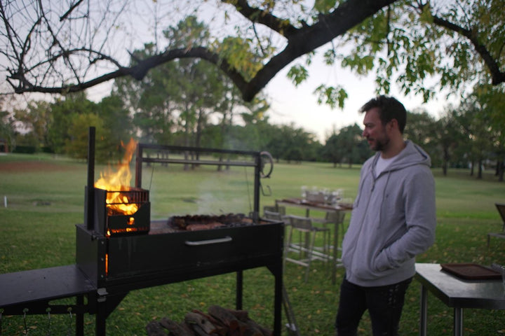 Tagwood "Chief Series" Freestanding Santa Maria Style Grill – Cold-Roll Steel & Stainless Steel