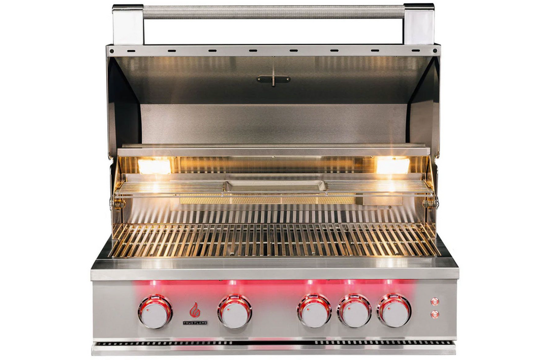 True Flame 32″ 4-Burner Gas Grill with Mobile Cart