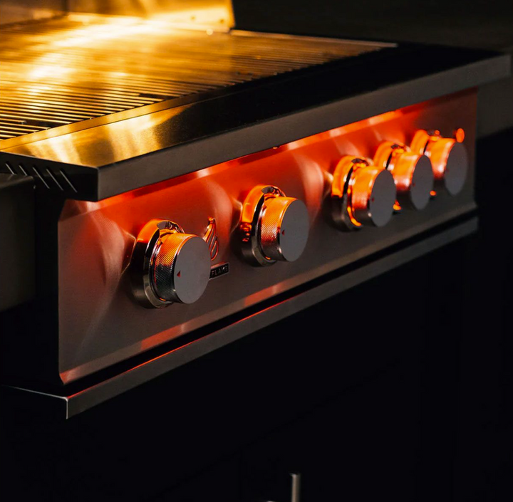True Flame 32″ 4-Burner Gas Grill with Mobile Cart