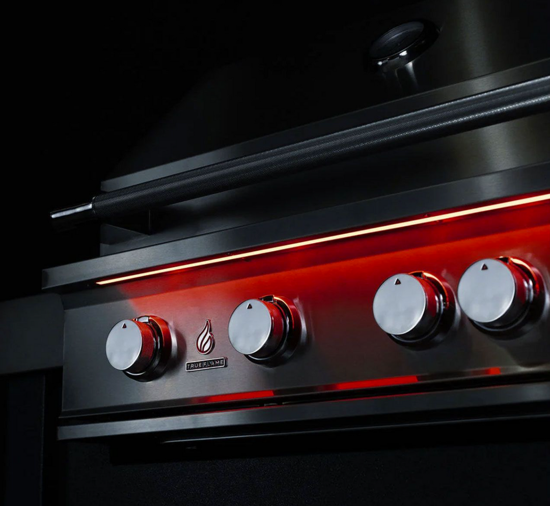 True Flame 32″ 4-Burner Gas Grill with Mobile Cart