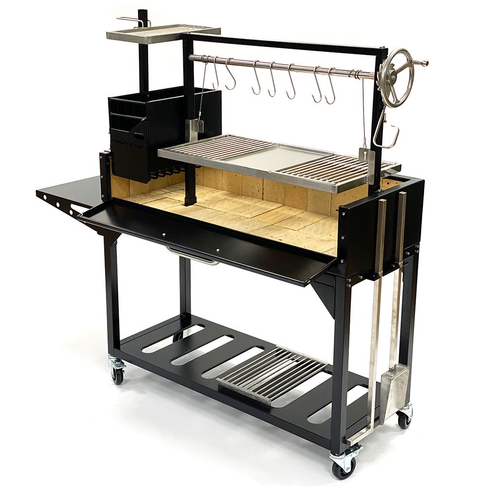 Tagwood "Chief Series" Freestanding Santa Maria Style Grill – Cold-Roll Steel & Stainless Steel