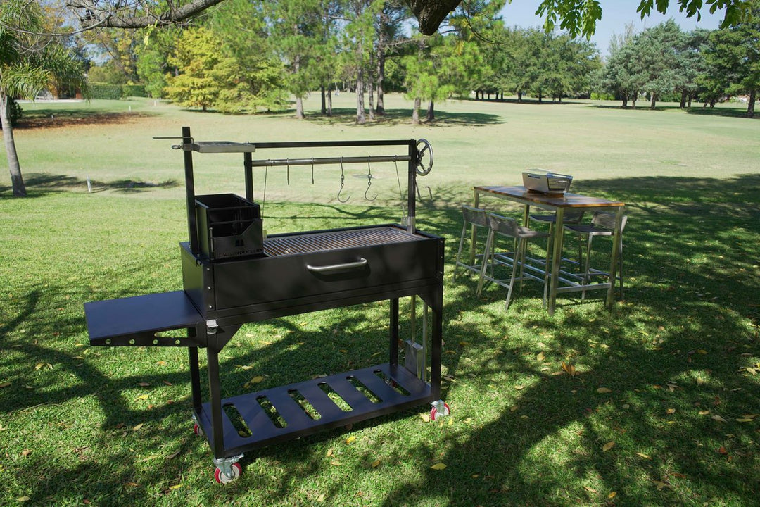 Tagwood "Chief Series" Freestanding Santa Maria Style Grill – Cold-Roll Steel & Stainless Steel