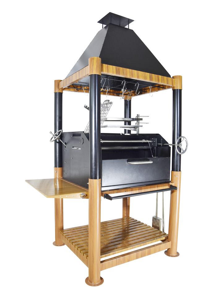 Tagwood "The Beast" Santa Maria Style Grill - Wood & Black